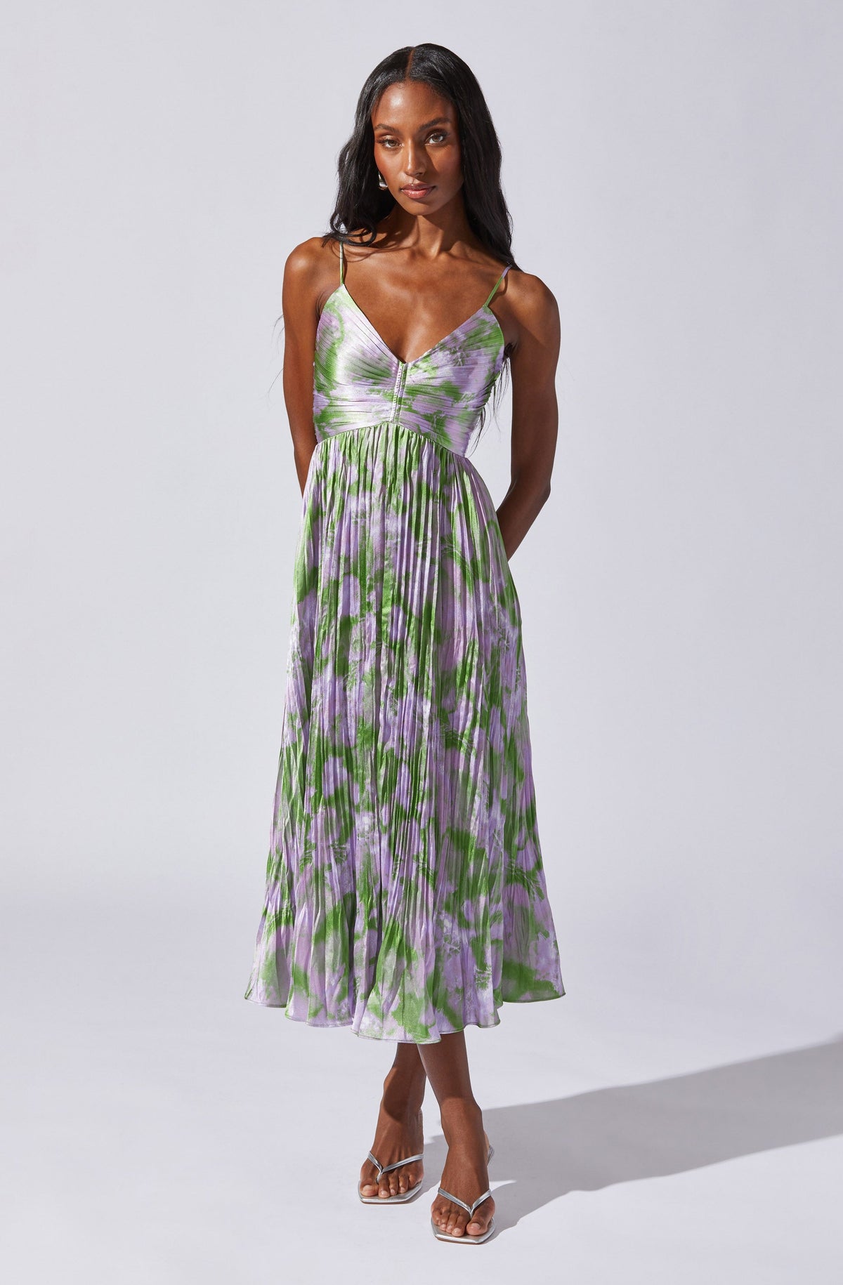Maeve Pleated Midi Dress