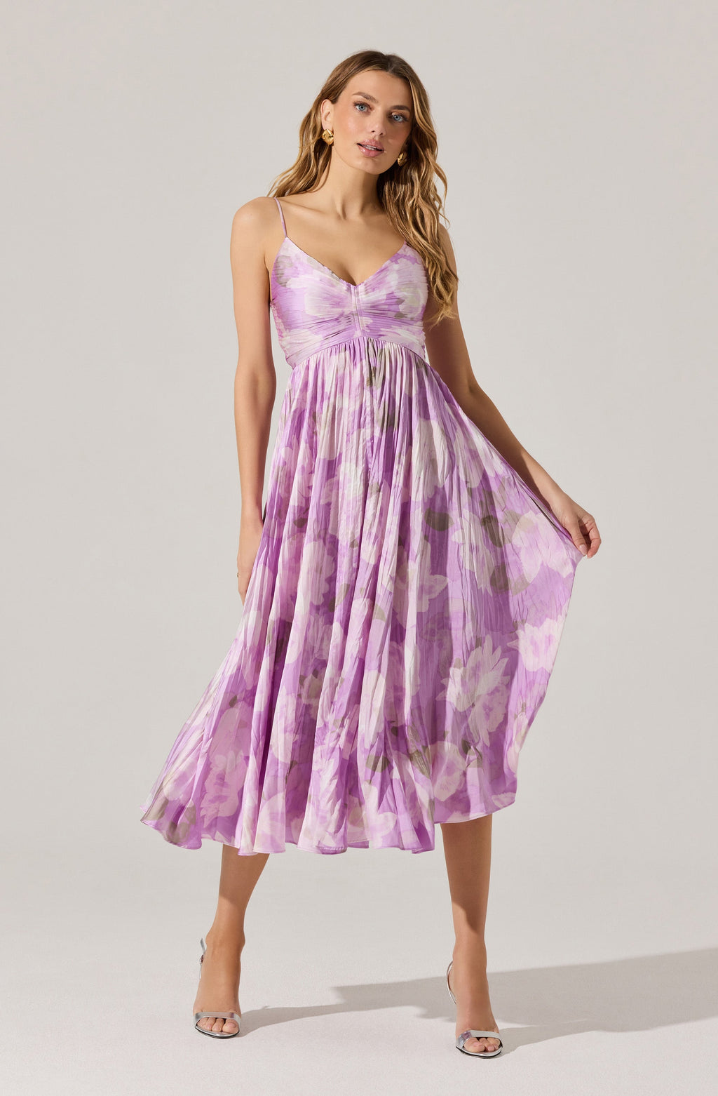 Maeve Pleated Midi Dress