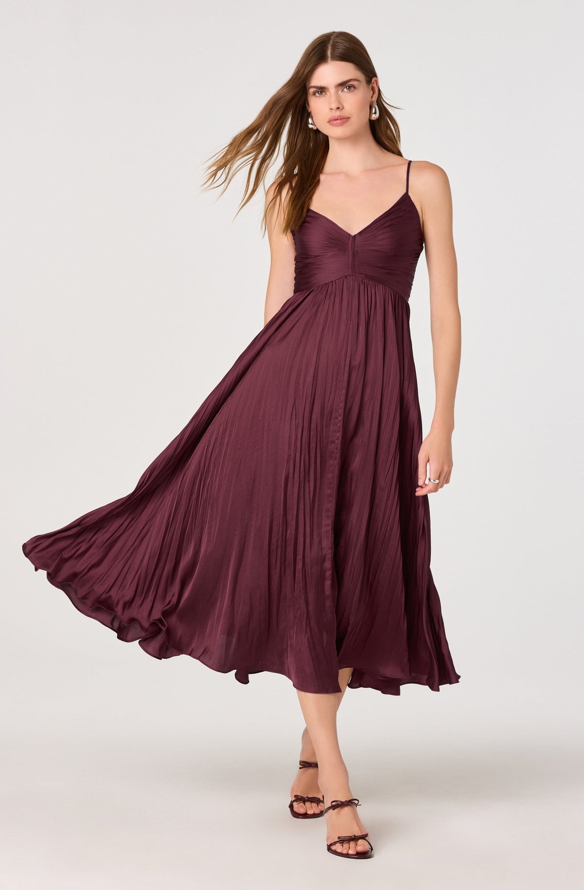 Maeve Pleated Midi Dress