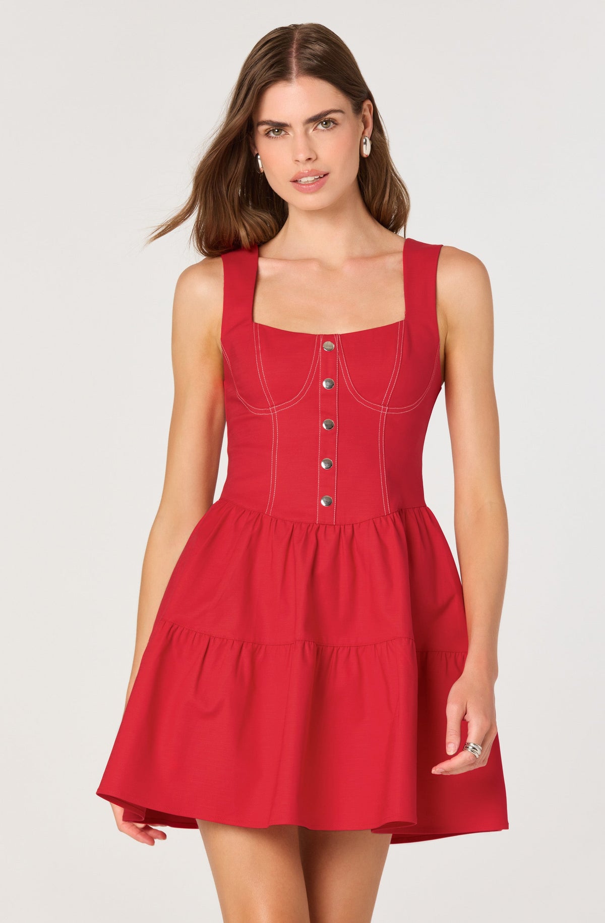 Tiered skirt mini dress