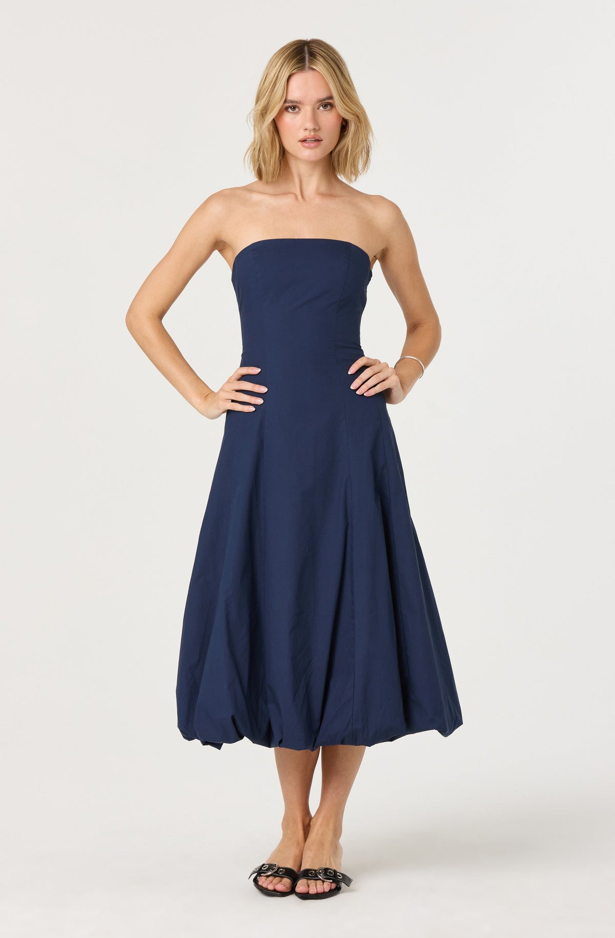 Lace back bubble dress