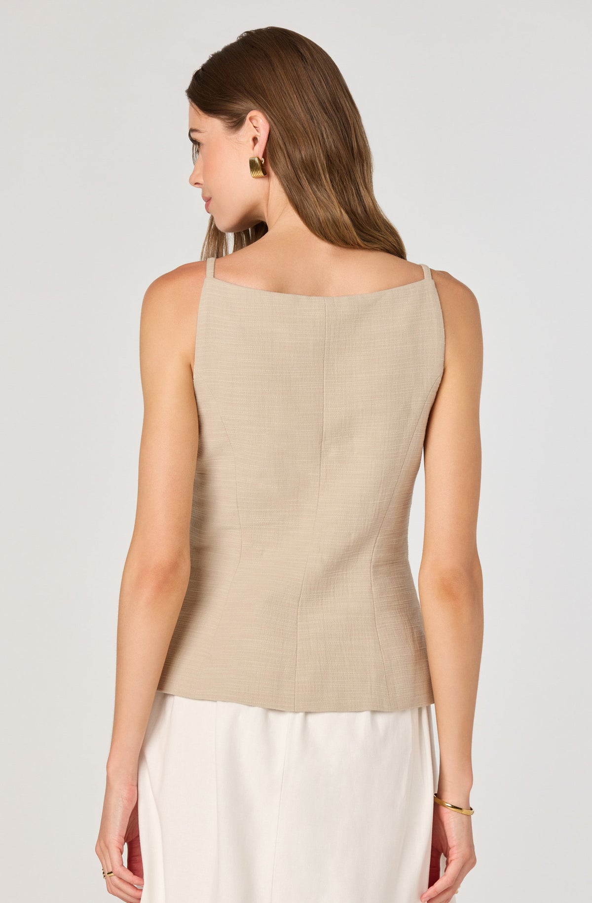 Long vest contrast dress