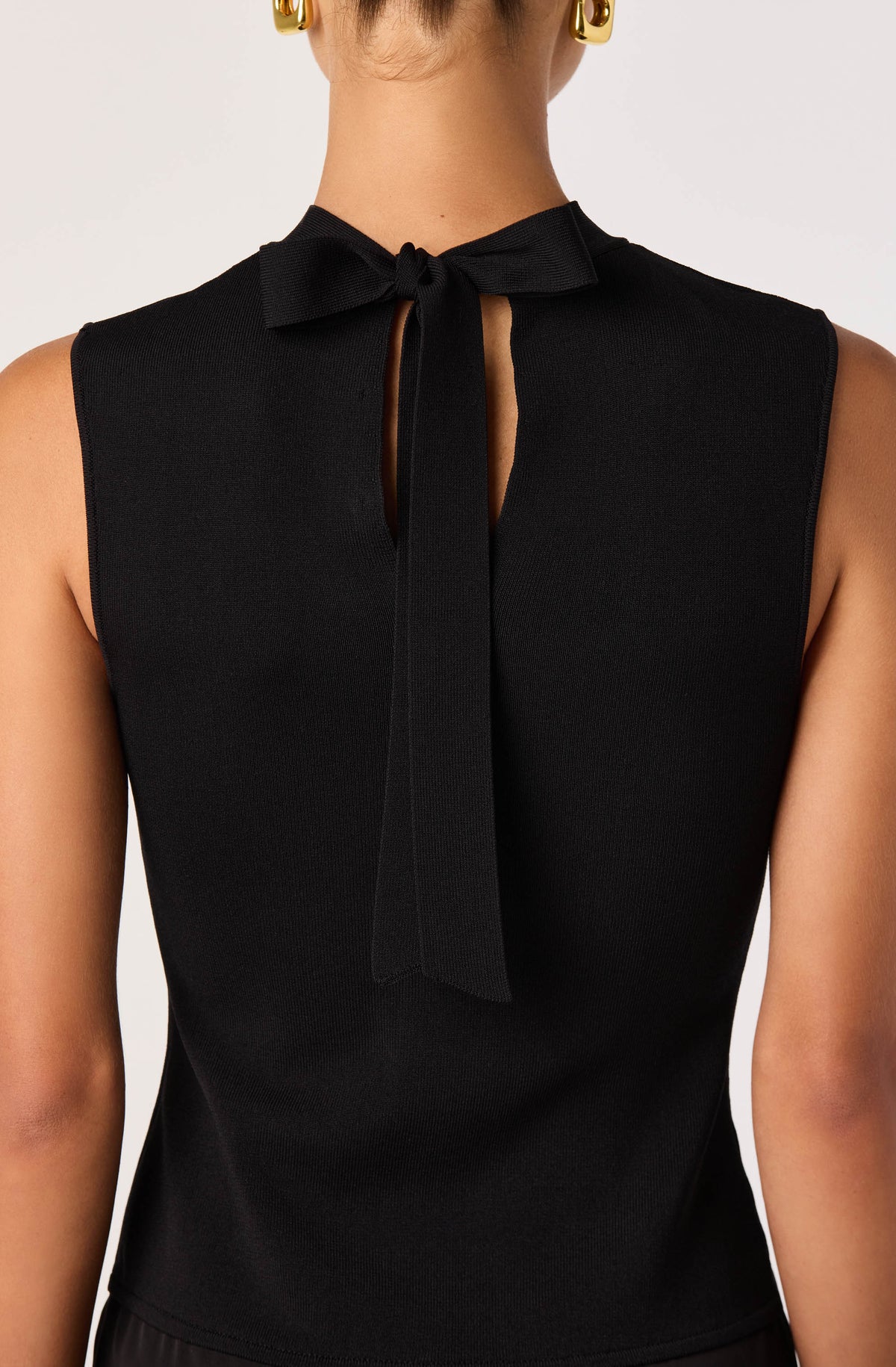 Ora High-Neck Tie-Back Midi Dress