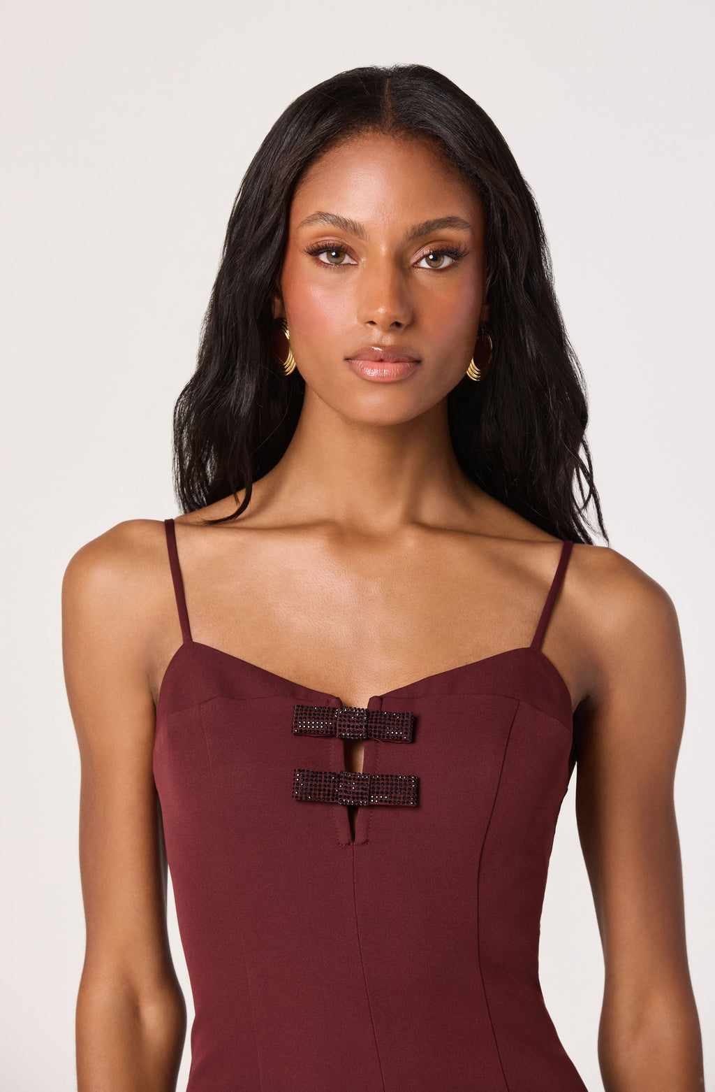 Embellished Bow Detail Mini Dress