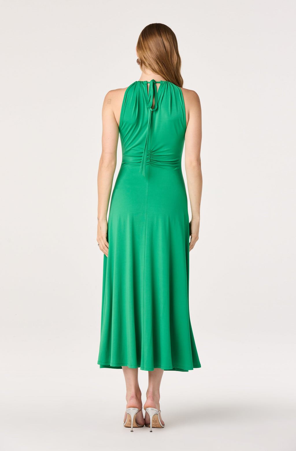Mallory Ruched Halter Maxi Dress