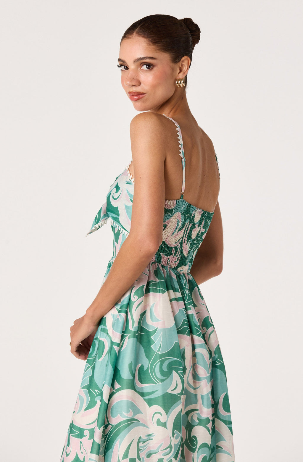Makayla Abstract Print Midi Dress