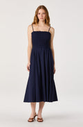 Harper Smocked A-Line Midi Dress