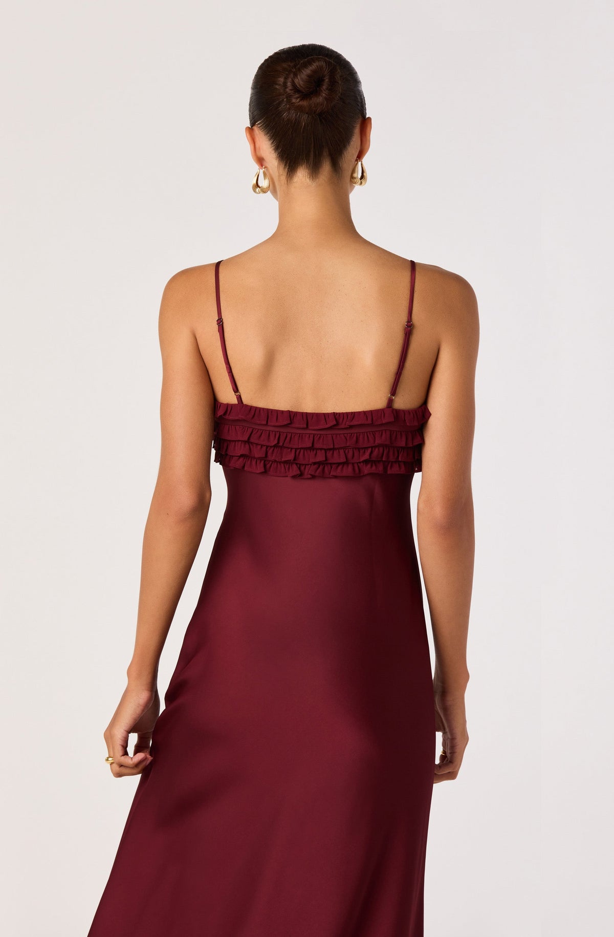 Jade Bow-Detail Satin Maxi Dress