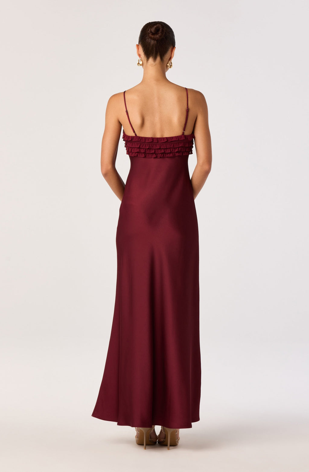 Jade Bow-Detail Satin Maxi Dress