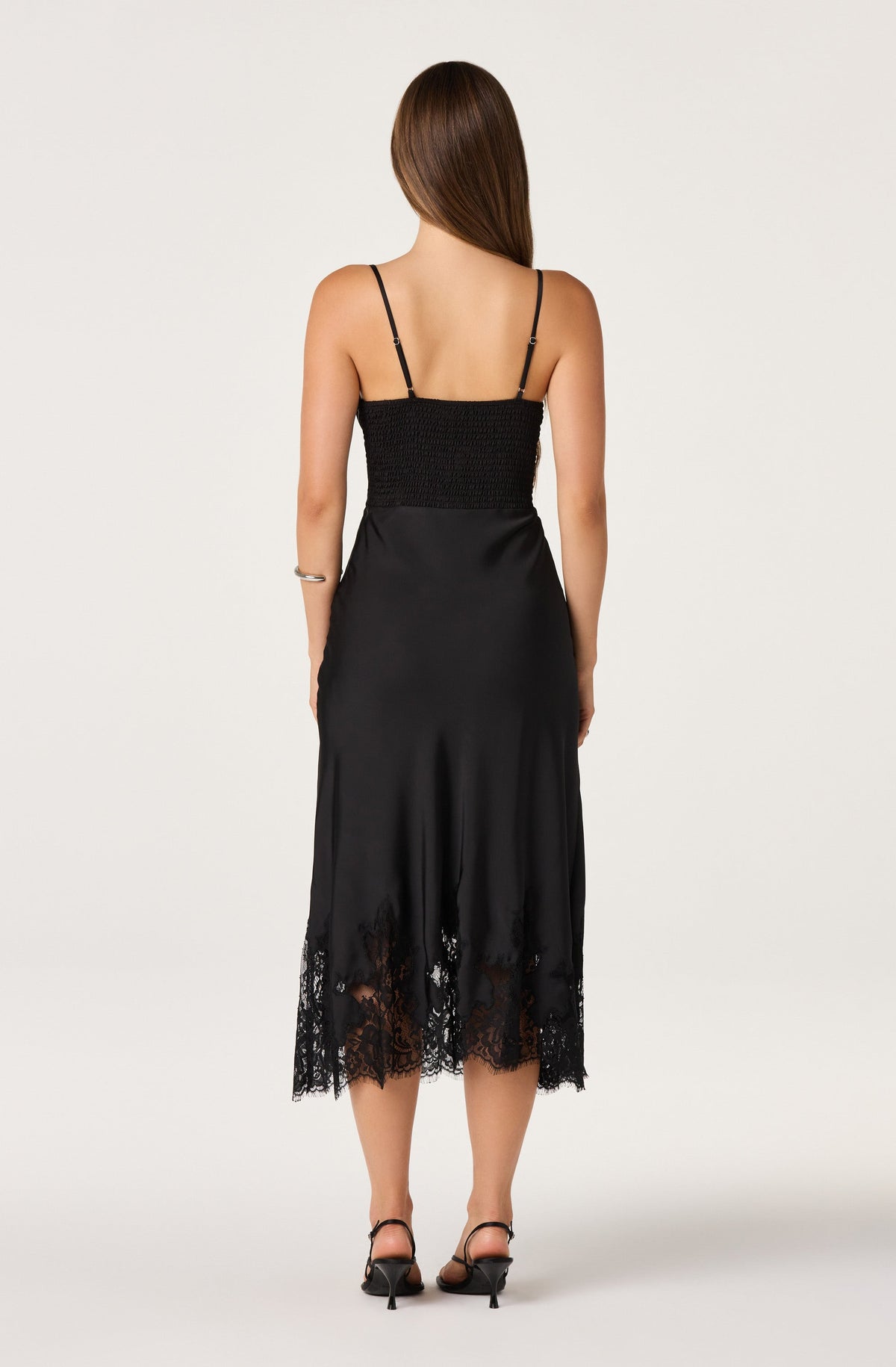 Abrianna Bustier Satin Midi Dress