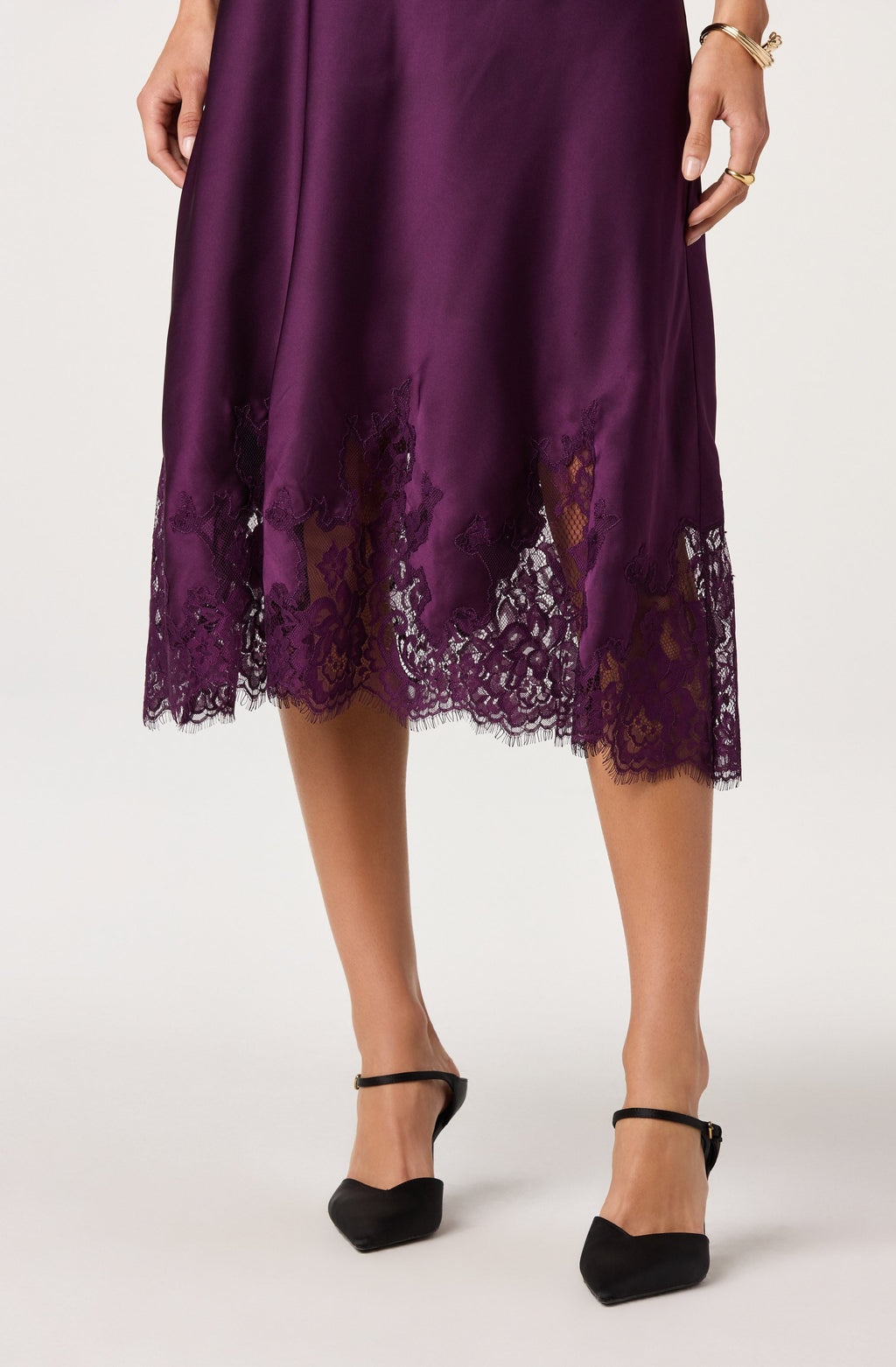 Abrianna Bustier Satin Midi Dress