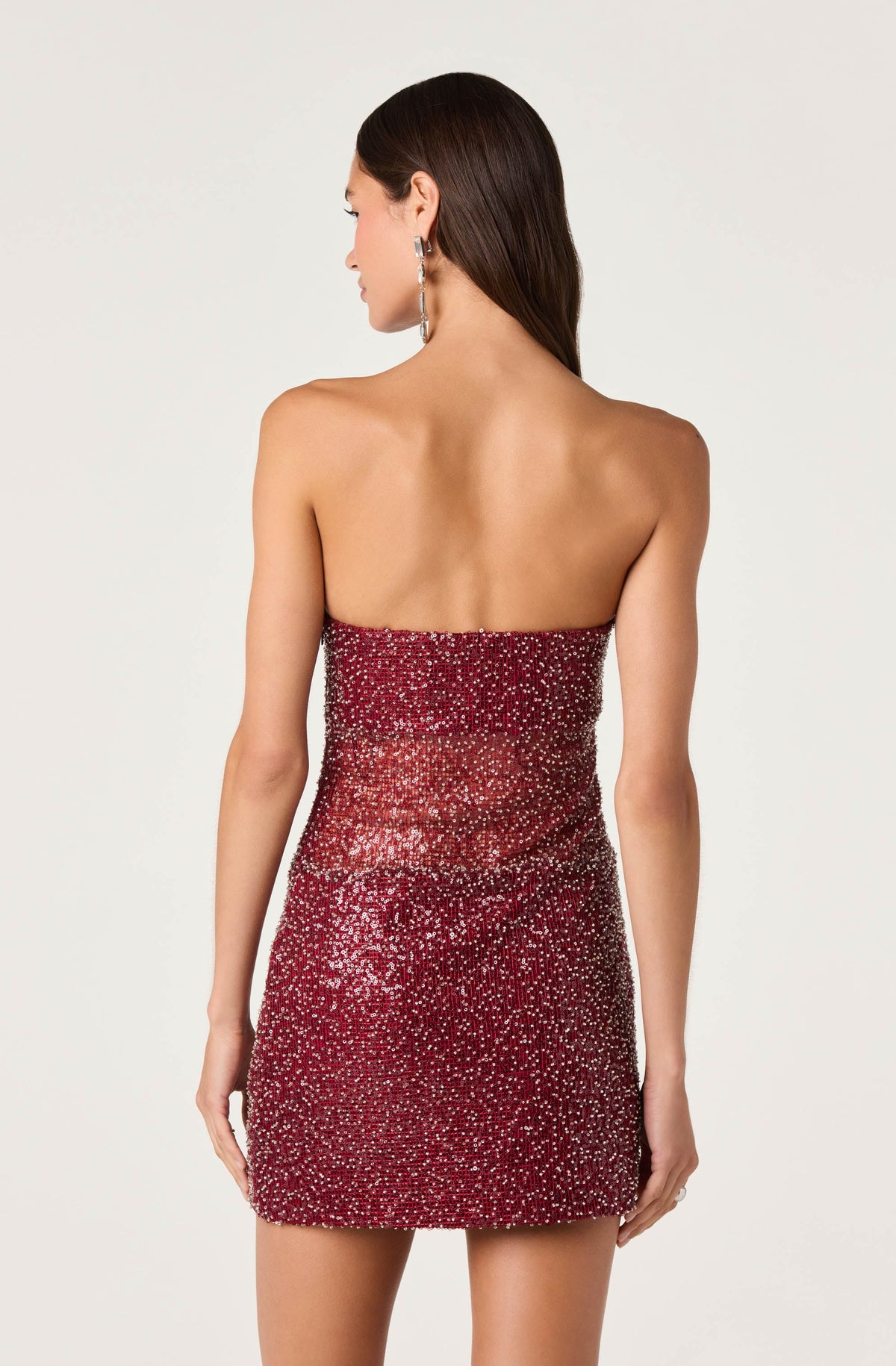Janiyah Beaded Sequin Mini Dress