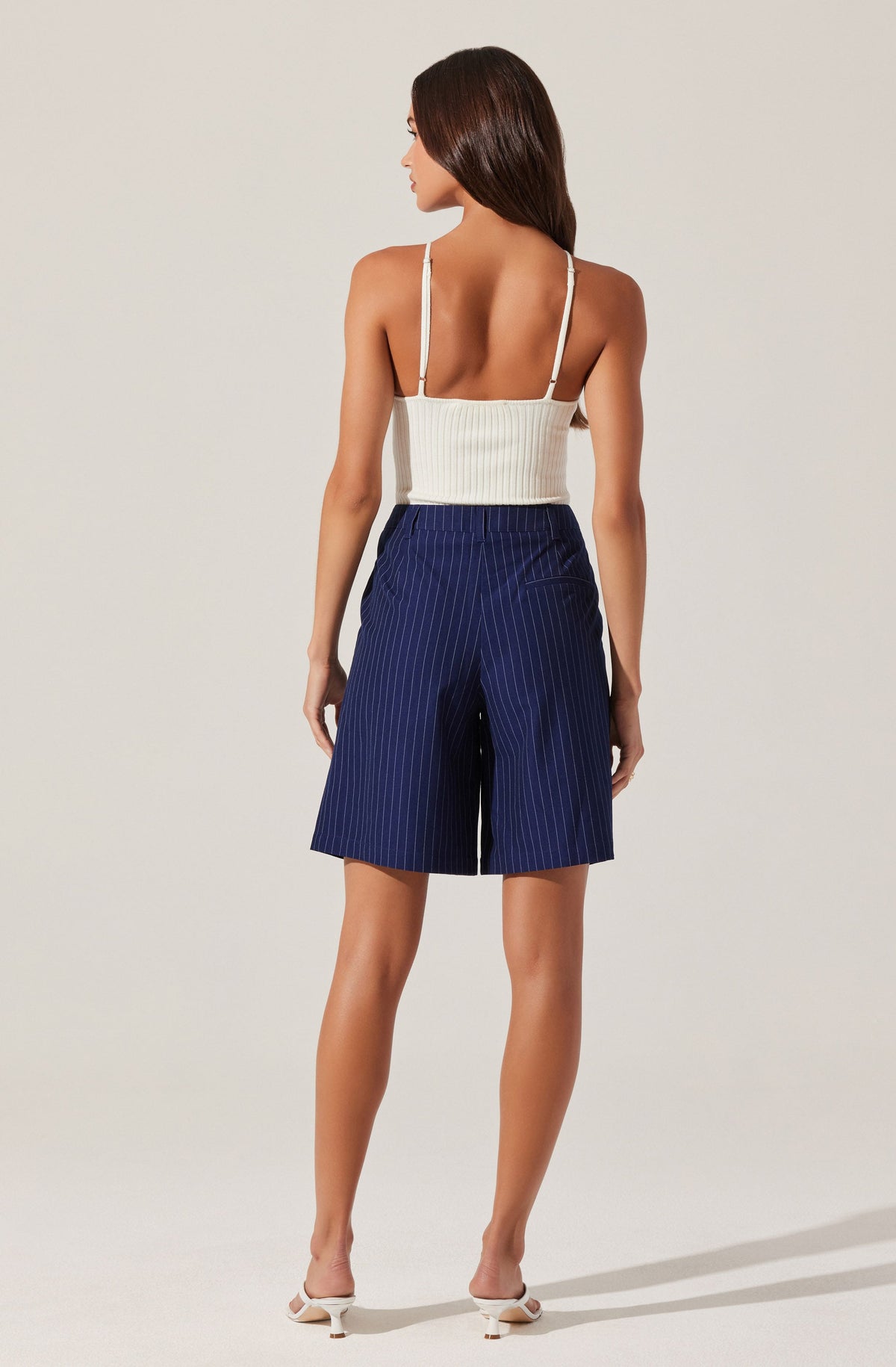 Tailored Pinstripe Bermuda Shorts