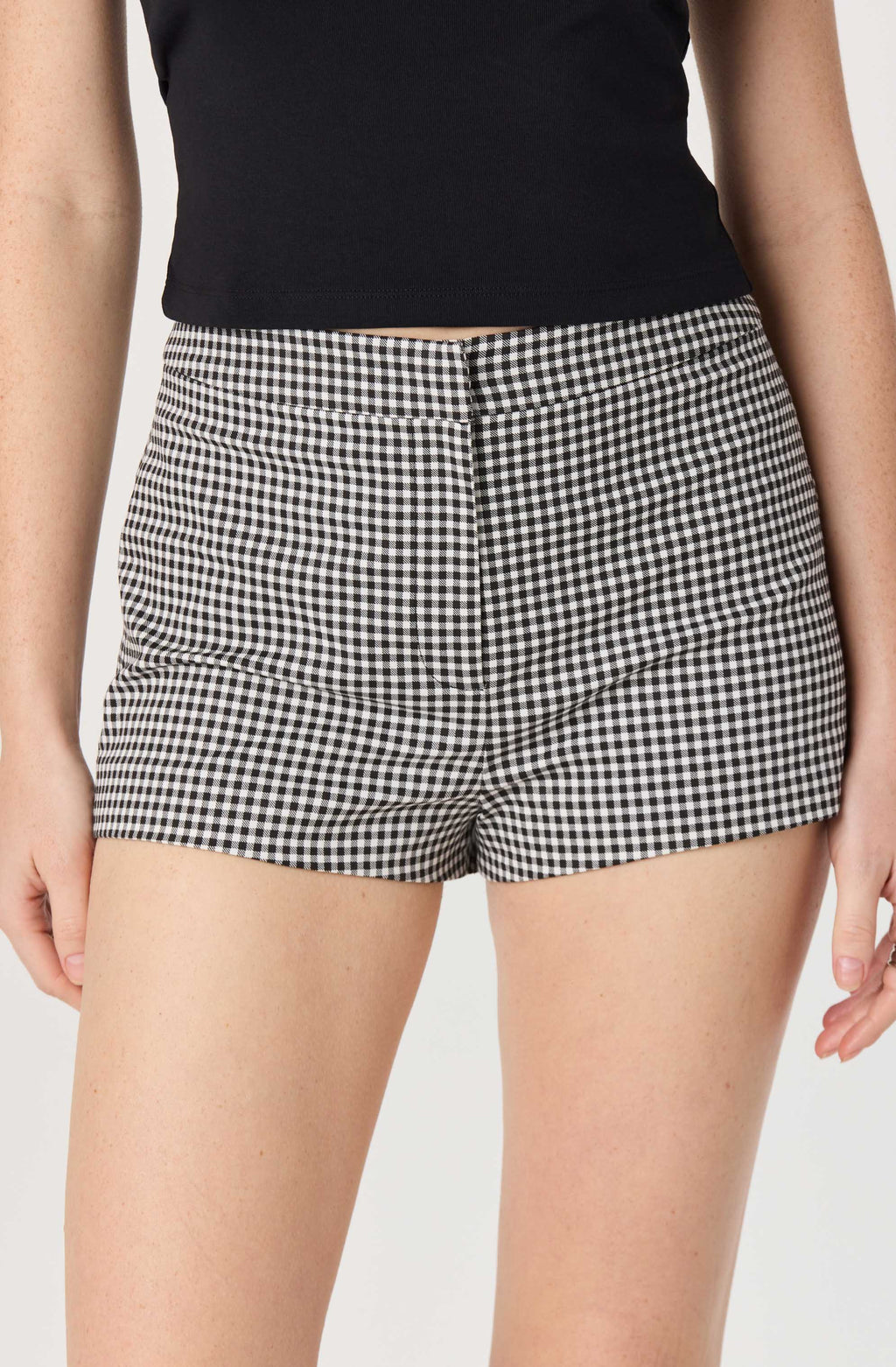 Valerie High-Rise Gingham Hot Pants