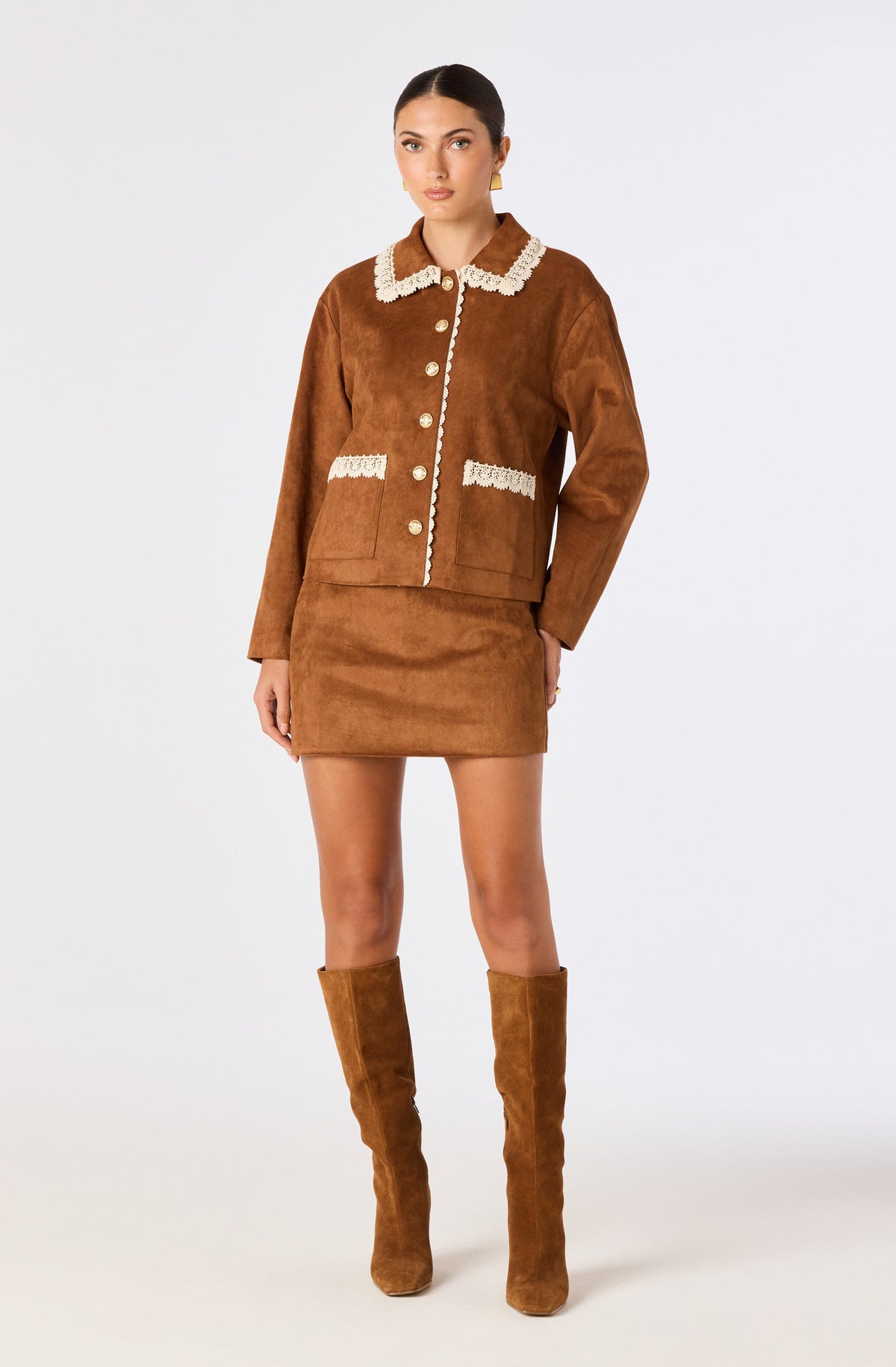 Suede Mini Skort