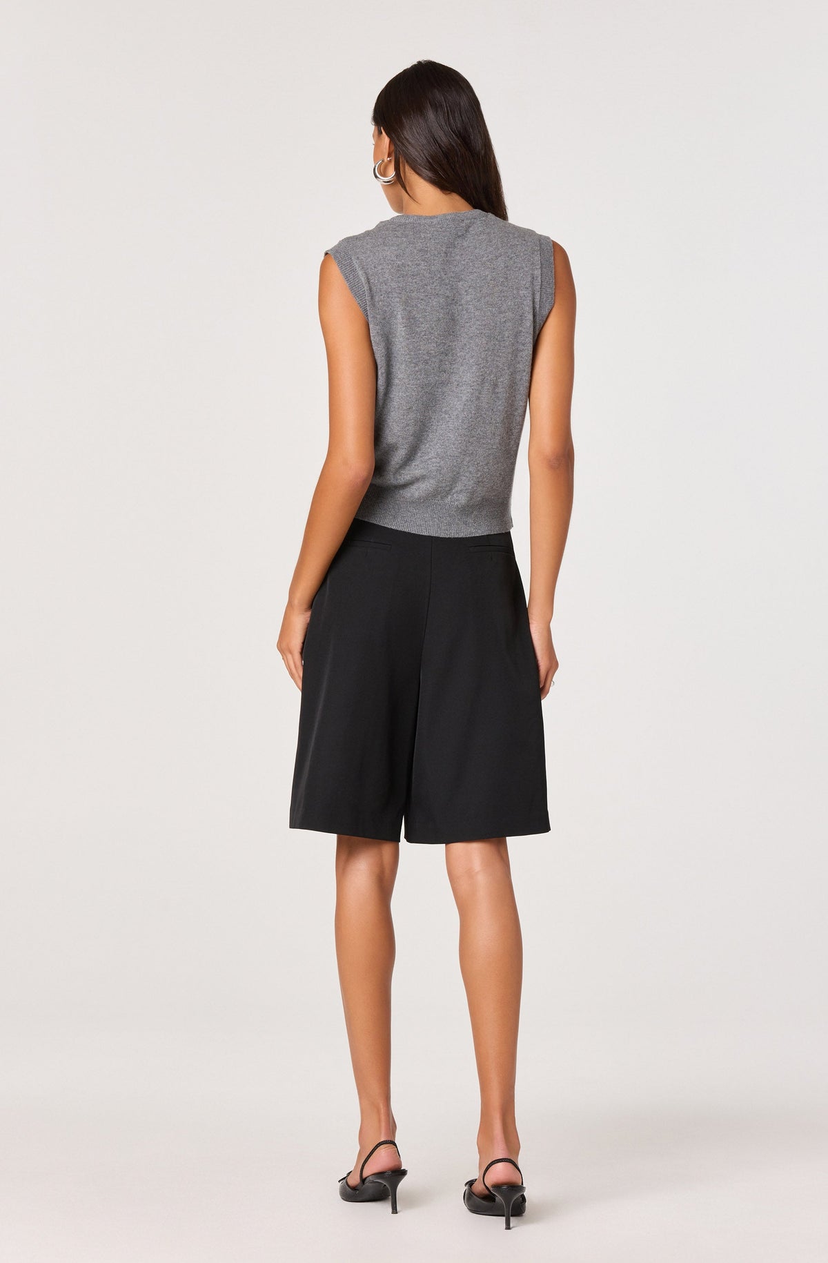 Pleat Front Tailored Bermuda Shorts