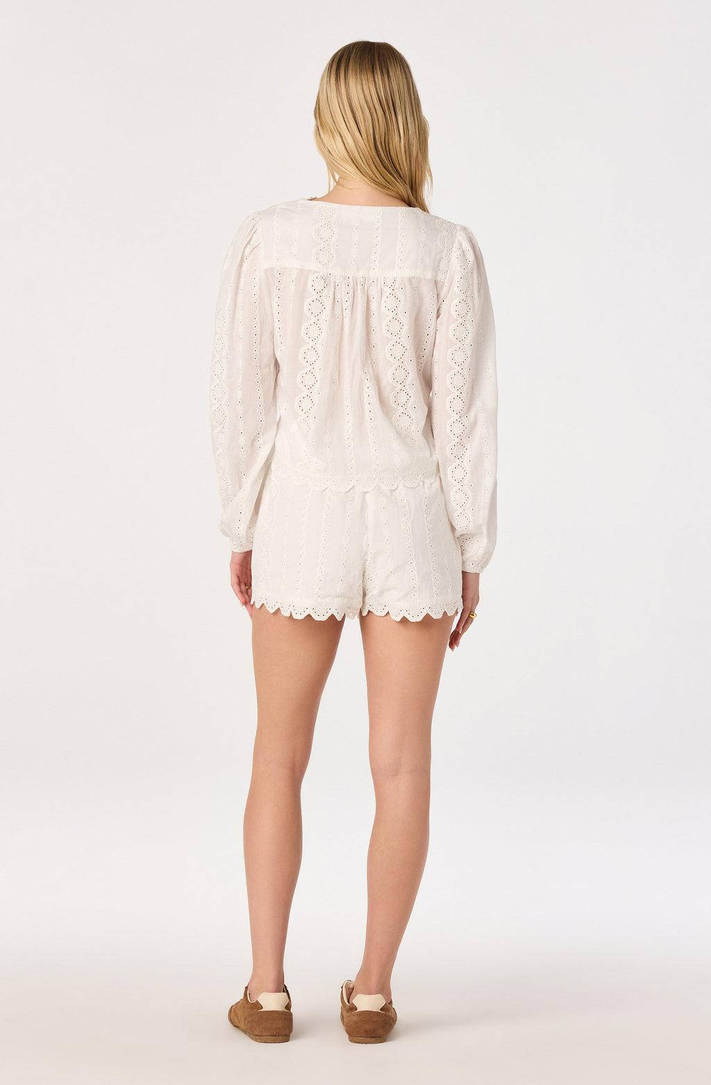 Leah Eyelet Embroidered Shorts