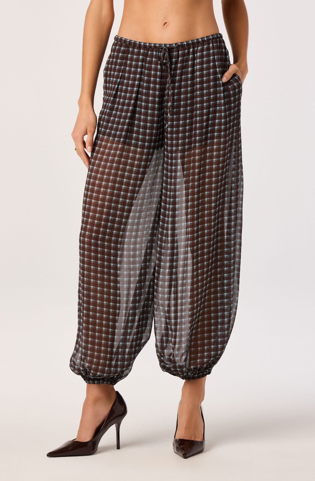 Airen Semi-Sheer Balloon Pants