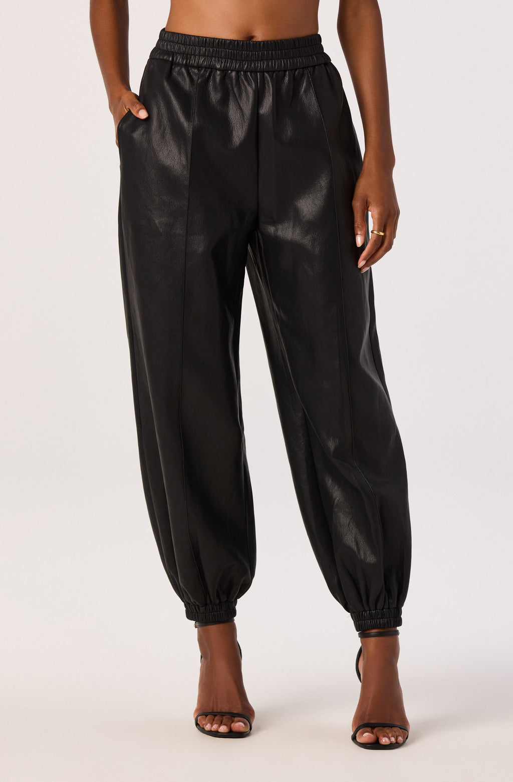 Adity Faux Leather Balloon Pants