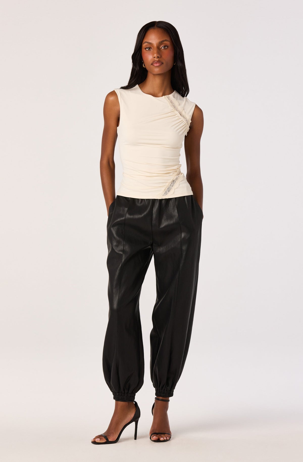 Adity Faux Leather Balloon Pants