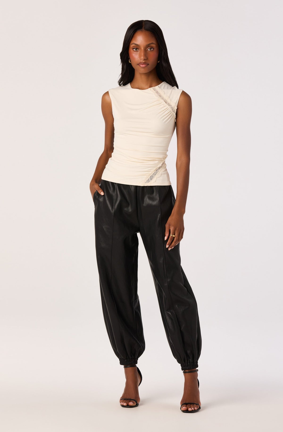 Adity Faux Leather Balloon Pants