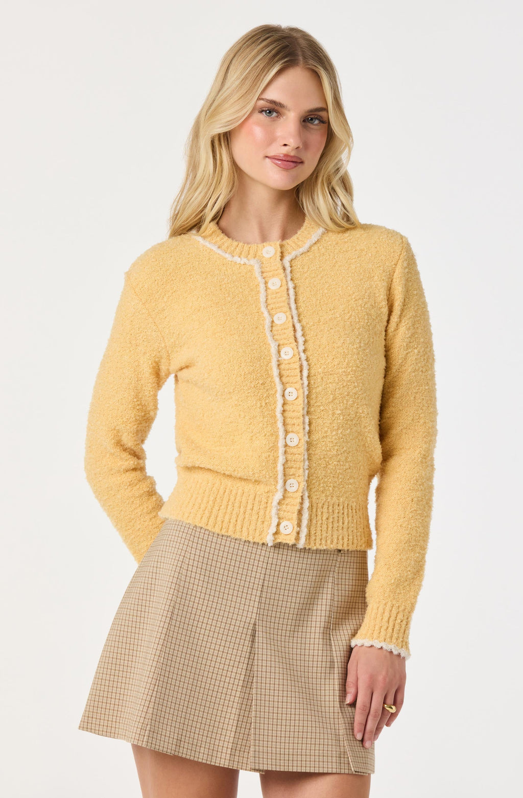 Wide Pleated Mini Skirt