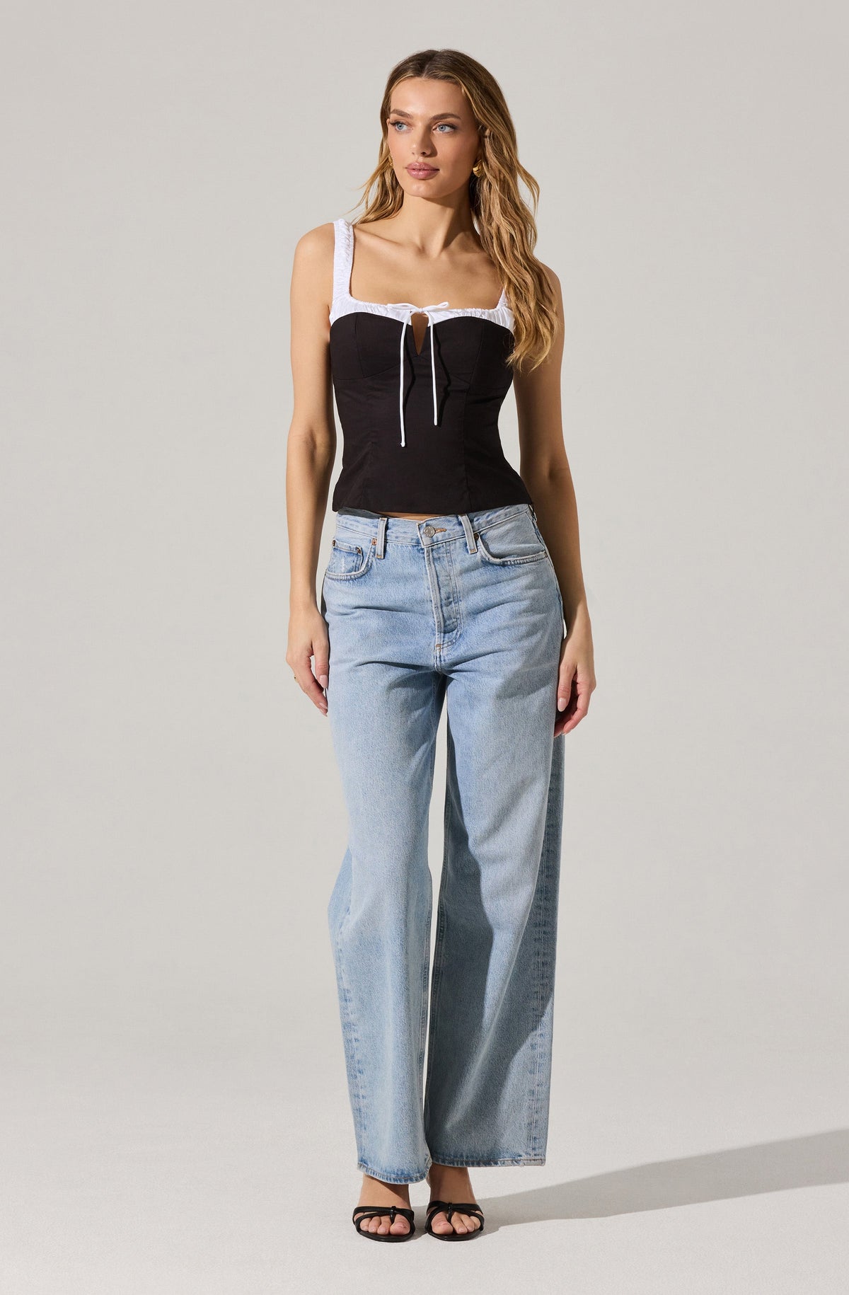 Contrast Milkmaid Top