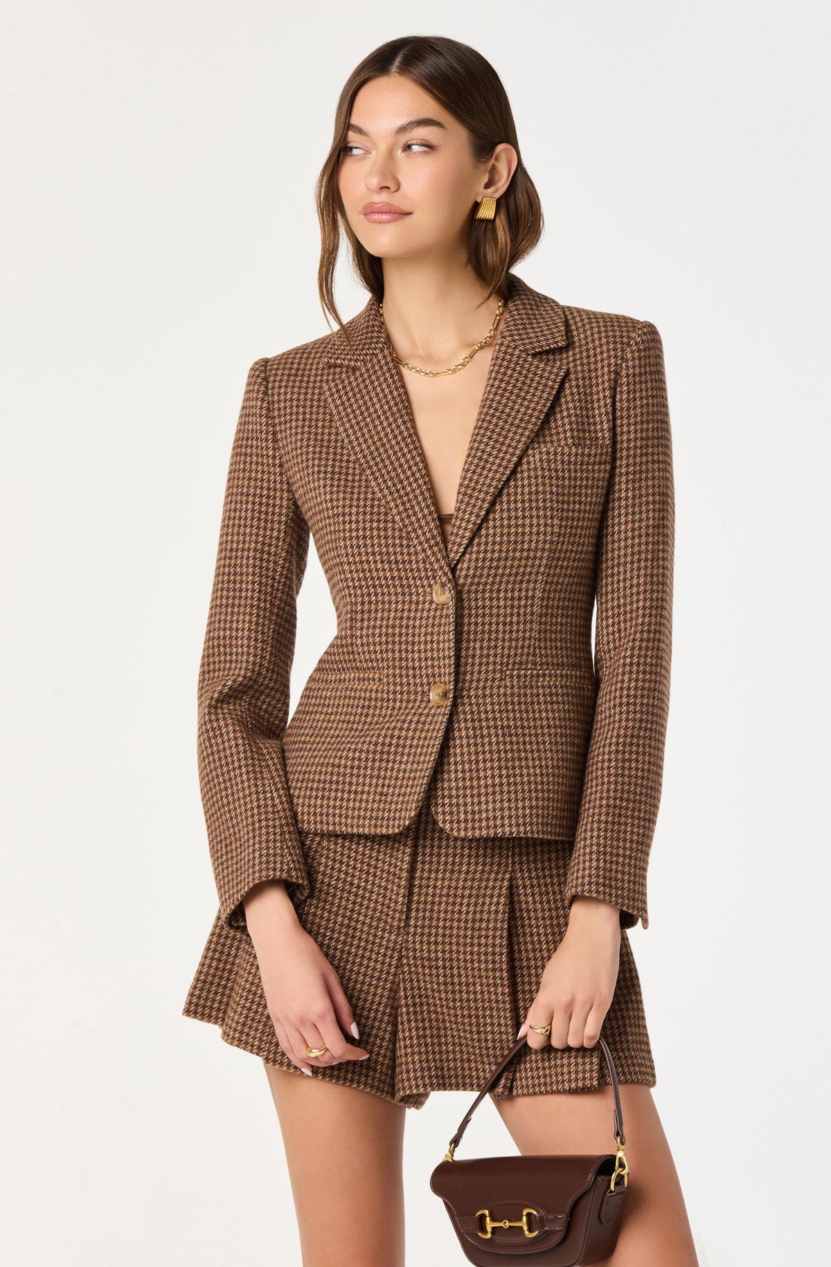 Plaid Tailored Blazer