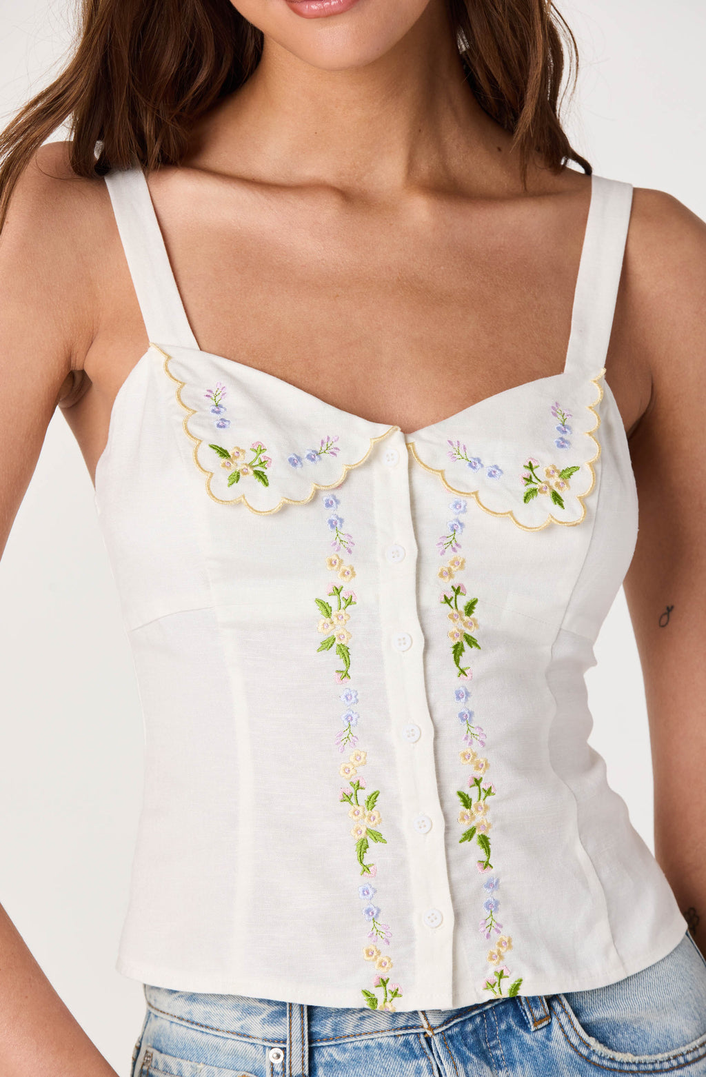 Shaya Floral Embroidered Top