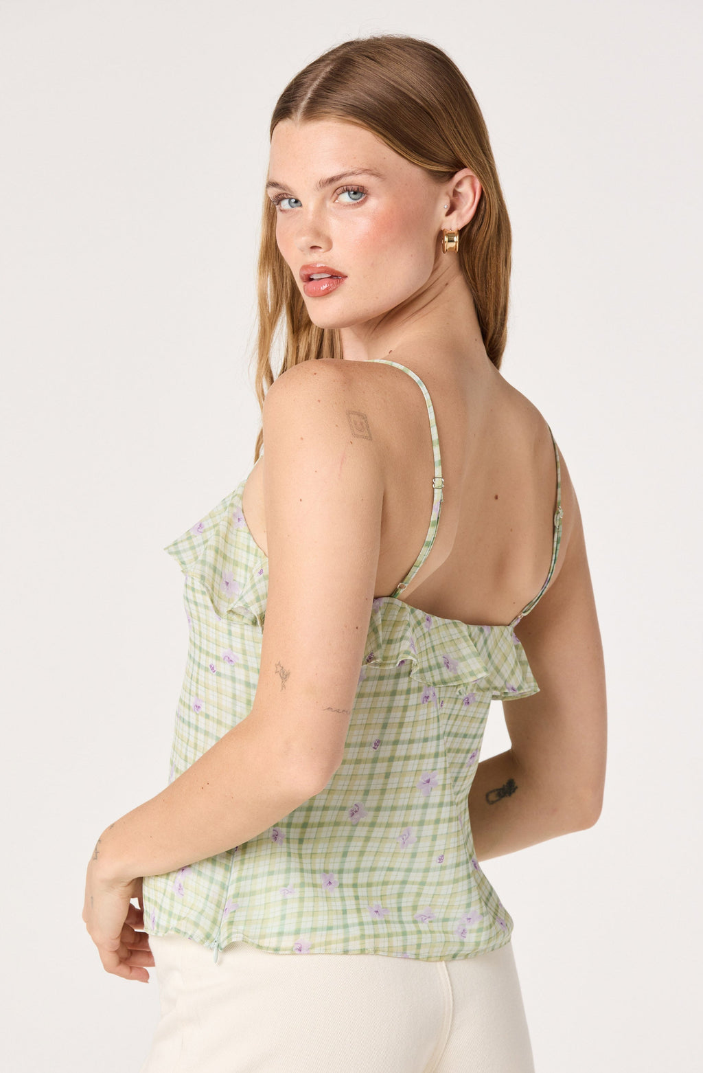 Gianna Rosette Ruffle Sweetheart Tank