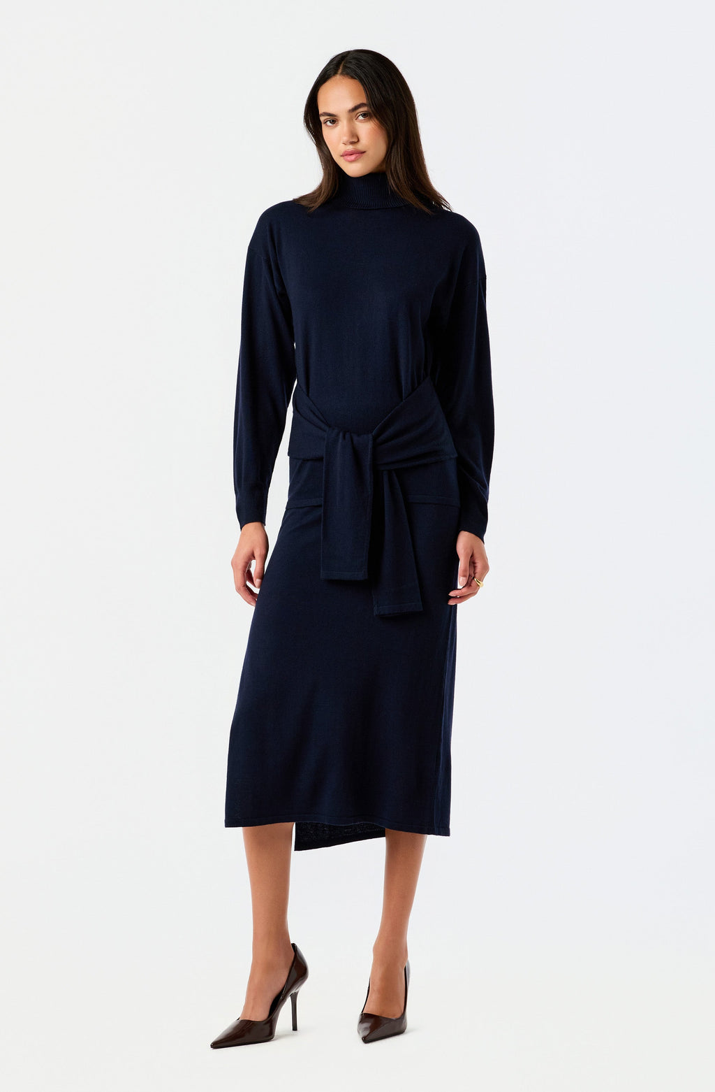 Brenleigh Turtleneck Waist Wrap Sweater