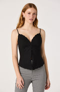 Odette V-Neck Button-Front Tank Top