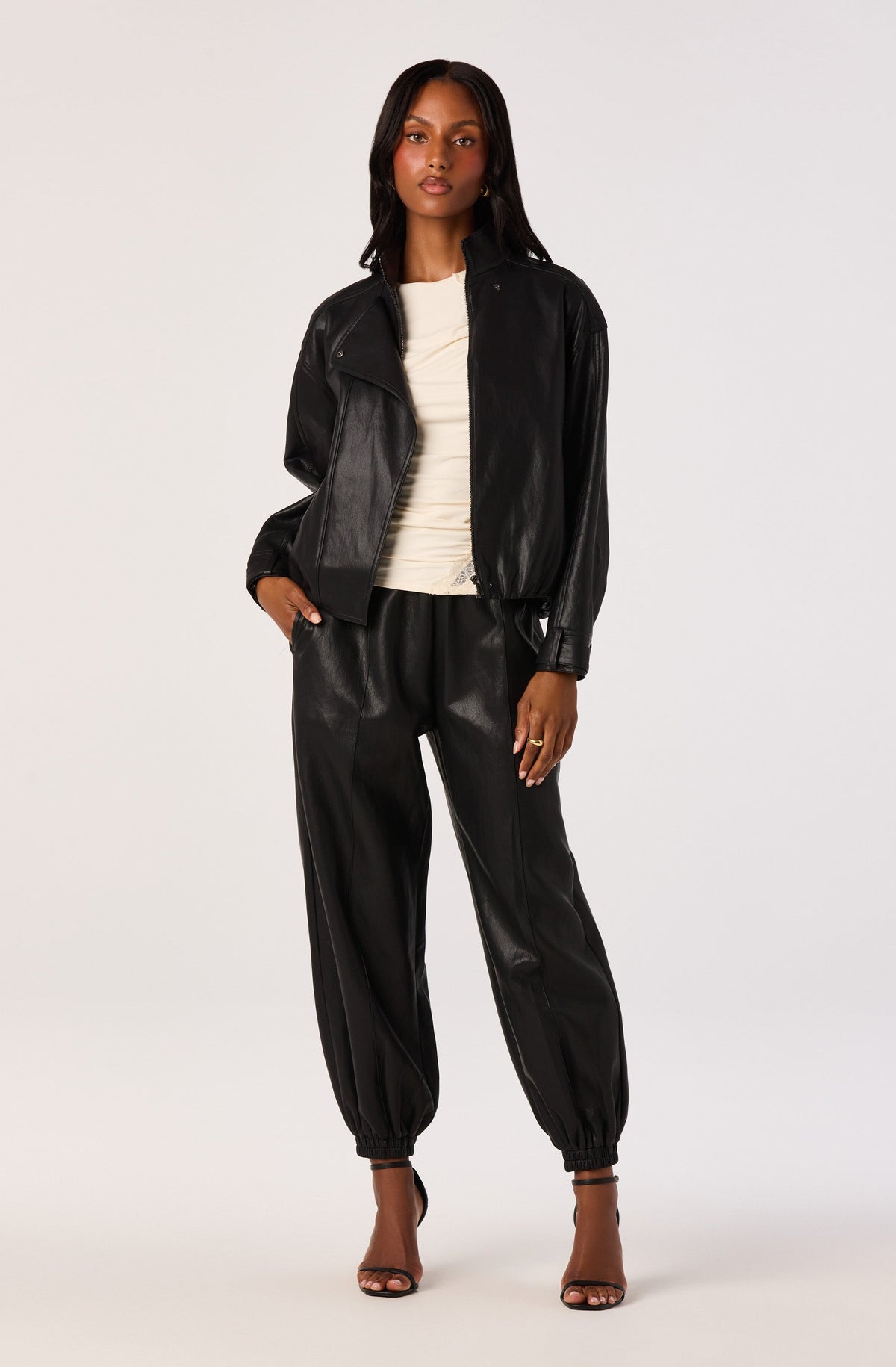 Adity Faux Leather Balloon Pants