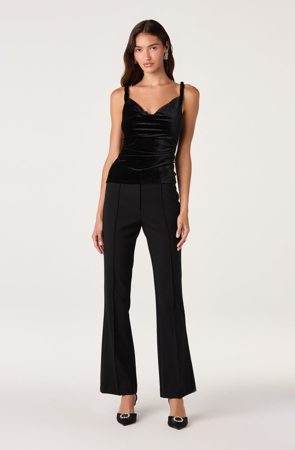 Berlyn Velvet Cowl Neck Tank