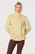 Theo Funnel Collar Belted Jacket
