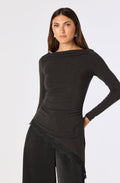 Fiona Asymmetric Lace Hem Top