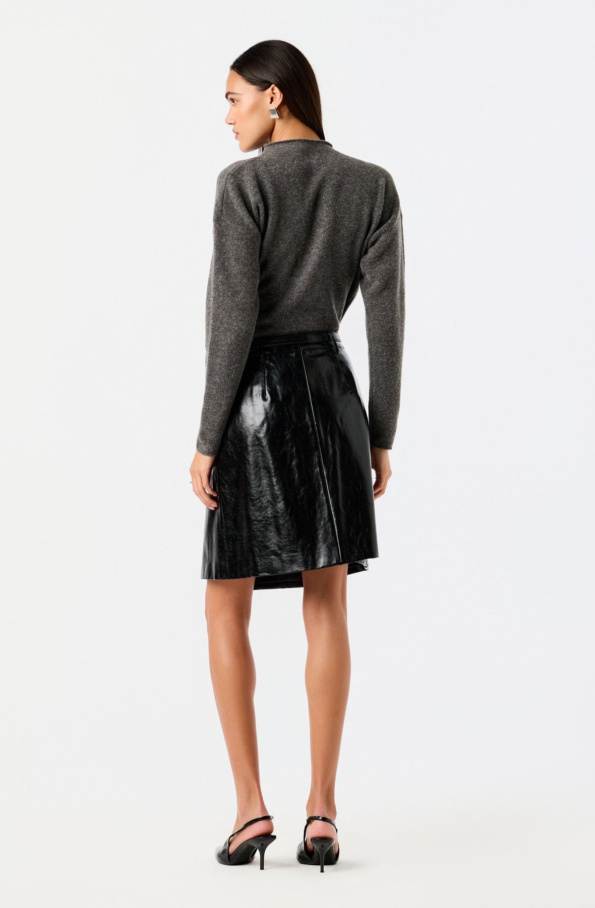 Norma Draped Mock Neck Sweater