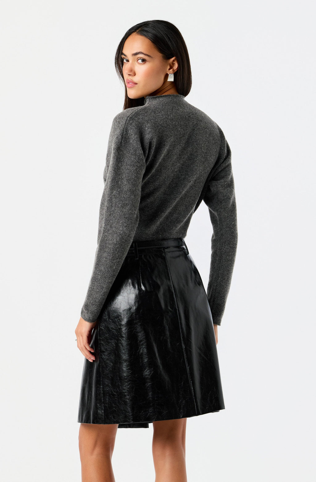 Norma Draped Mock Neck Sweater