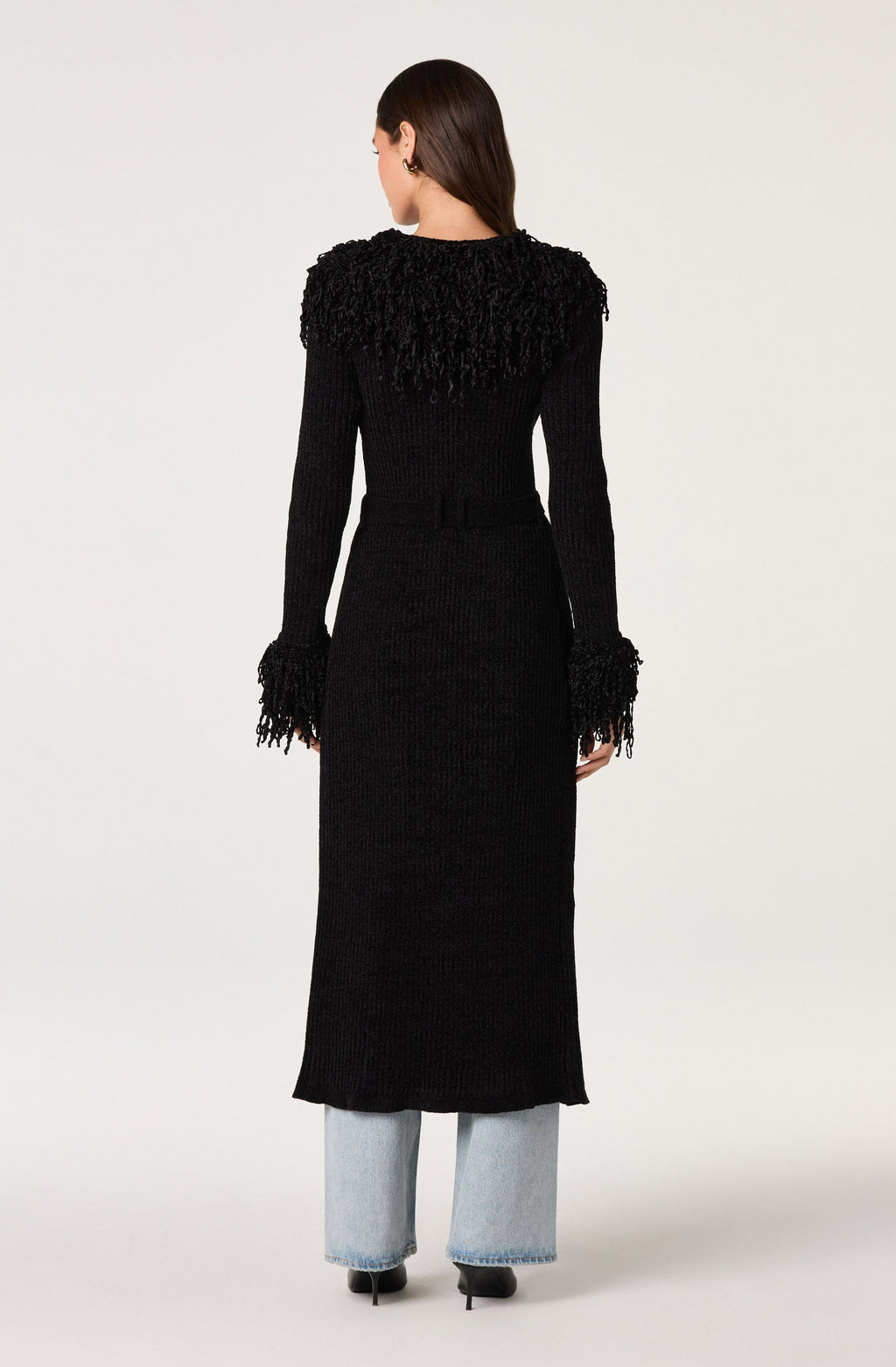 Jadwiga Fringe-Trim Duster Cardigan