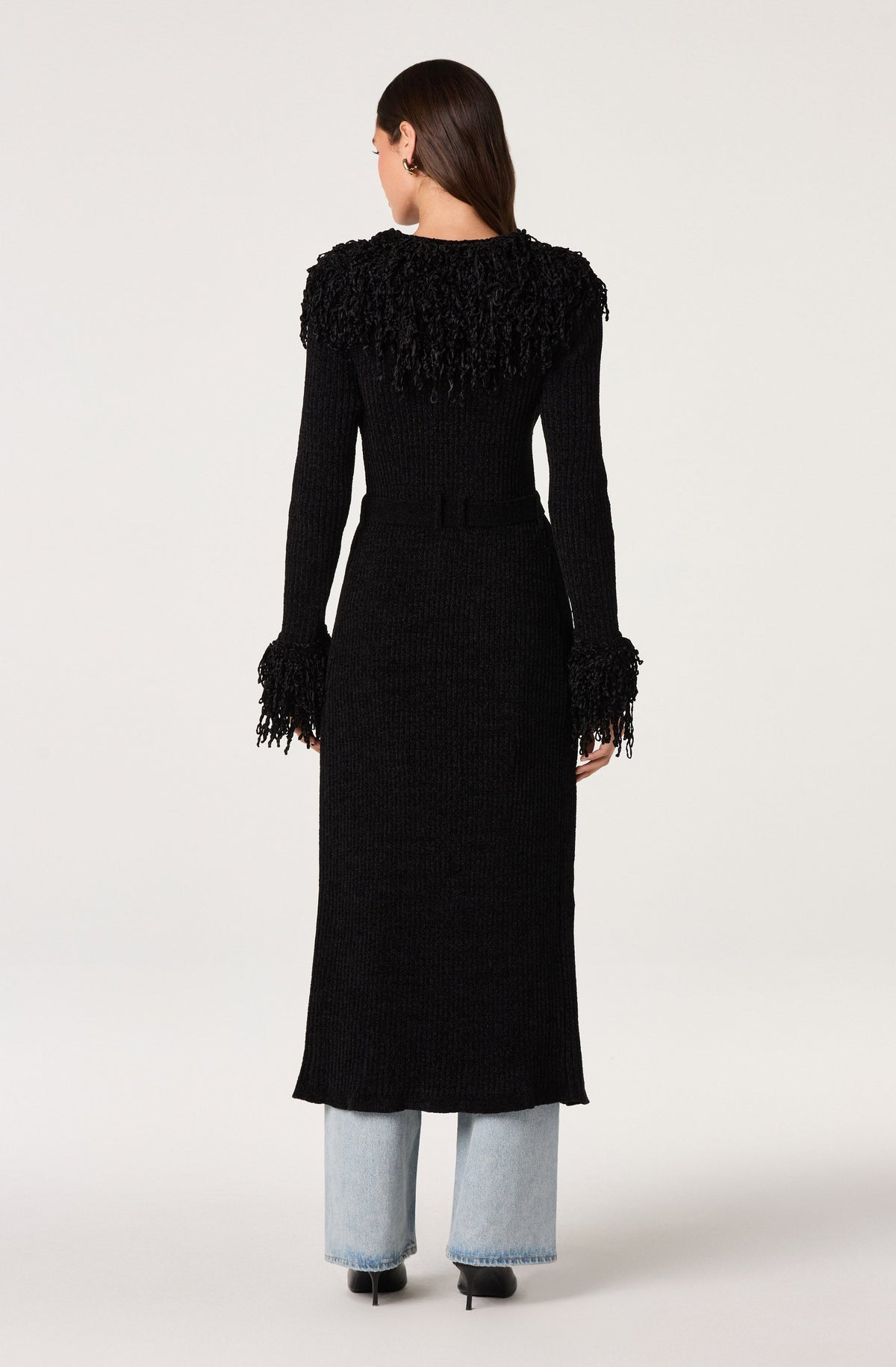 Jadwiga Fringe-Trim Duster Cardigan