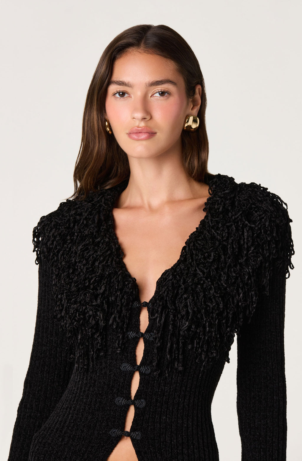 Jadwiga Fringe-Trim Duster Cardigan