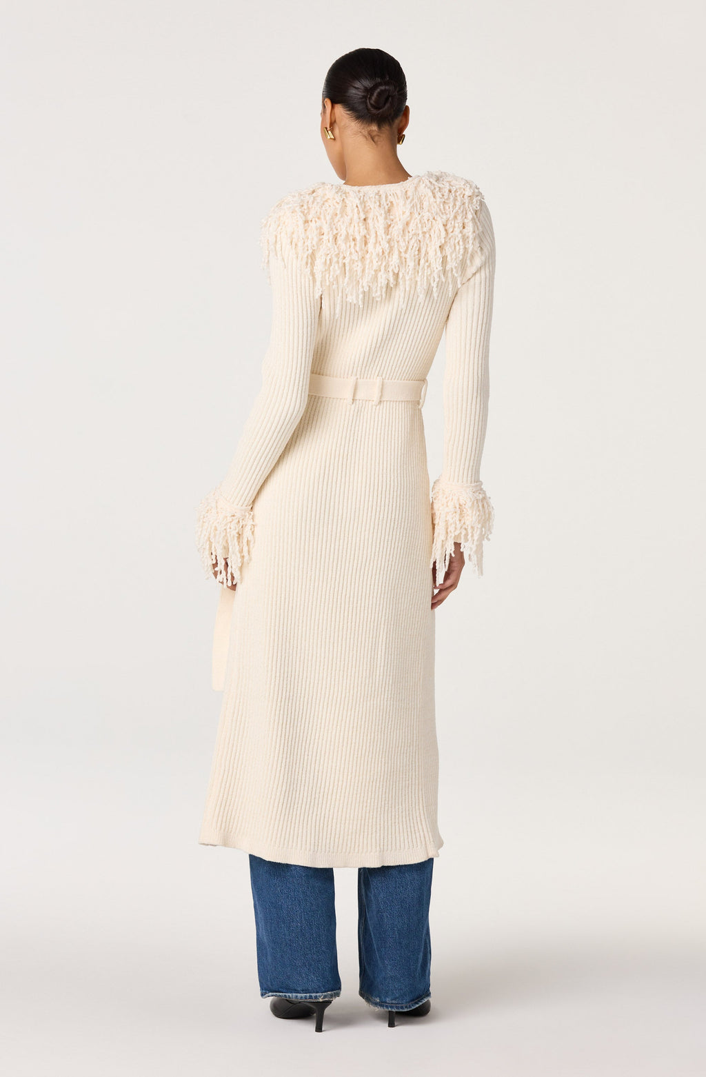 Jadwiga Fringe-Trim Duster Cardigan