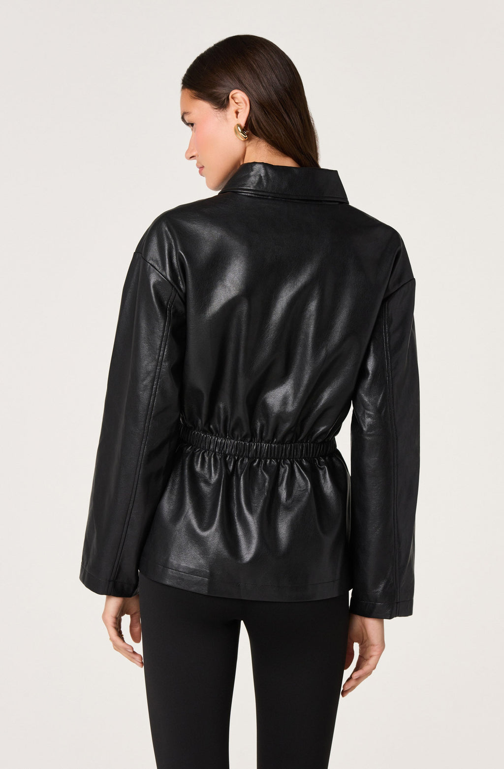 Cavanaugh Faux Leather Peplum Jacket