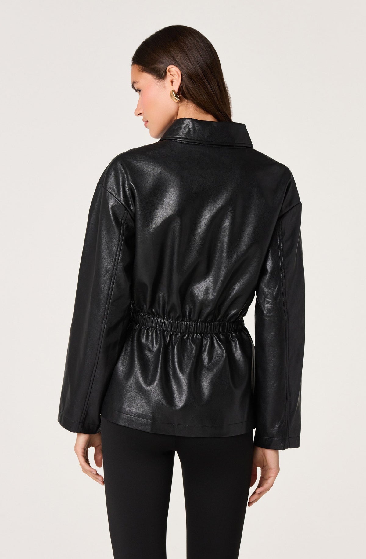 Cavanaugh Faux Leather Peplum Jacket