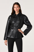 Cavanaugh Faux Leather Peplum Jacket