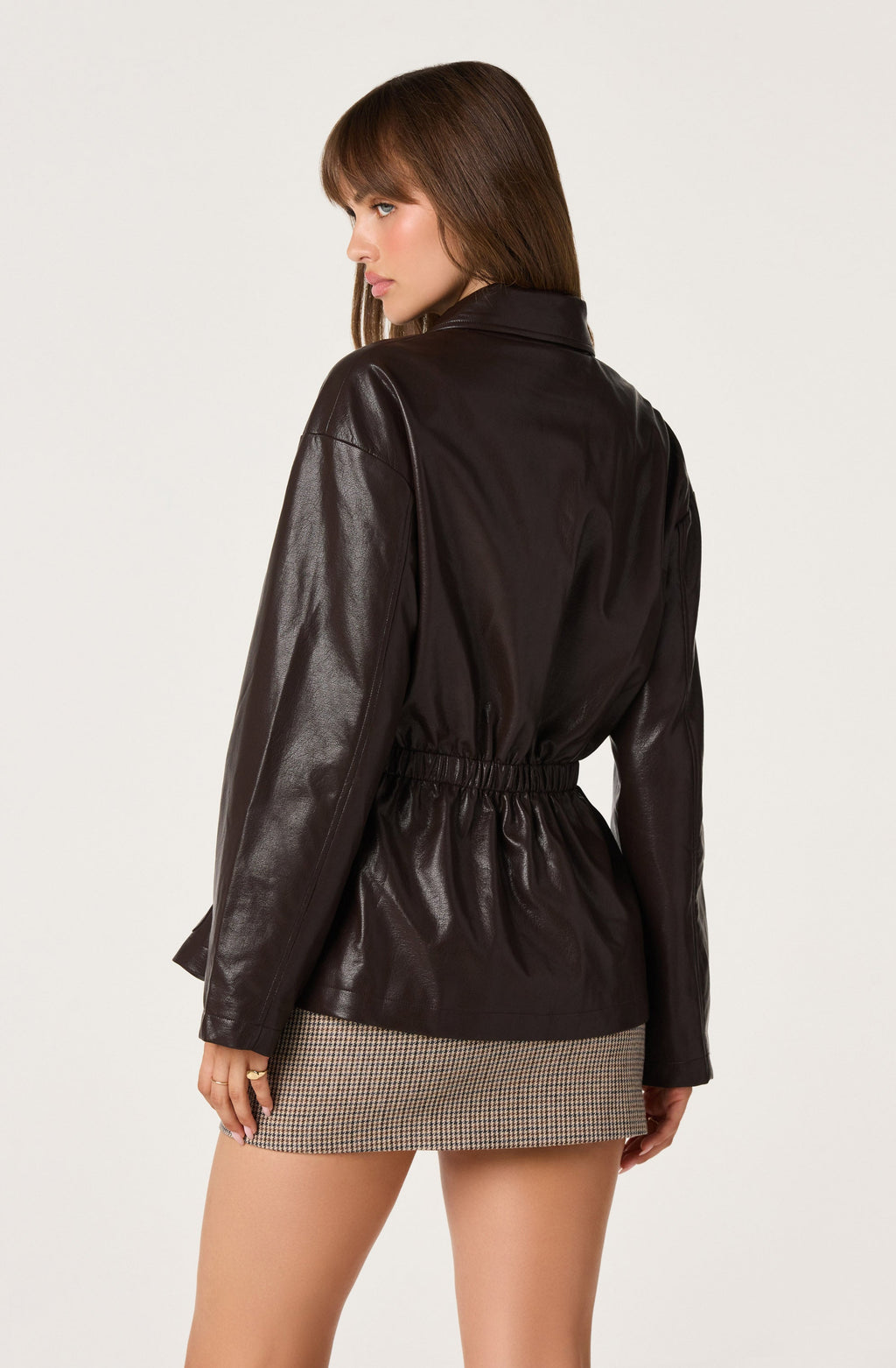 Cavanaugh Faux Leather Peplum Jacket