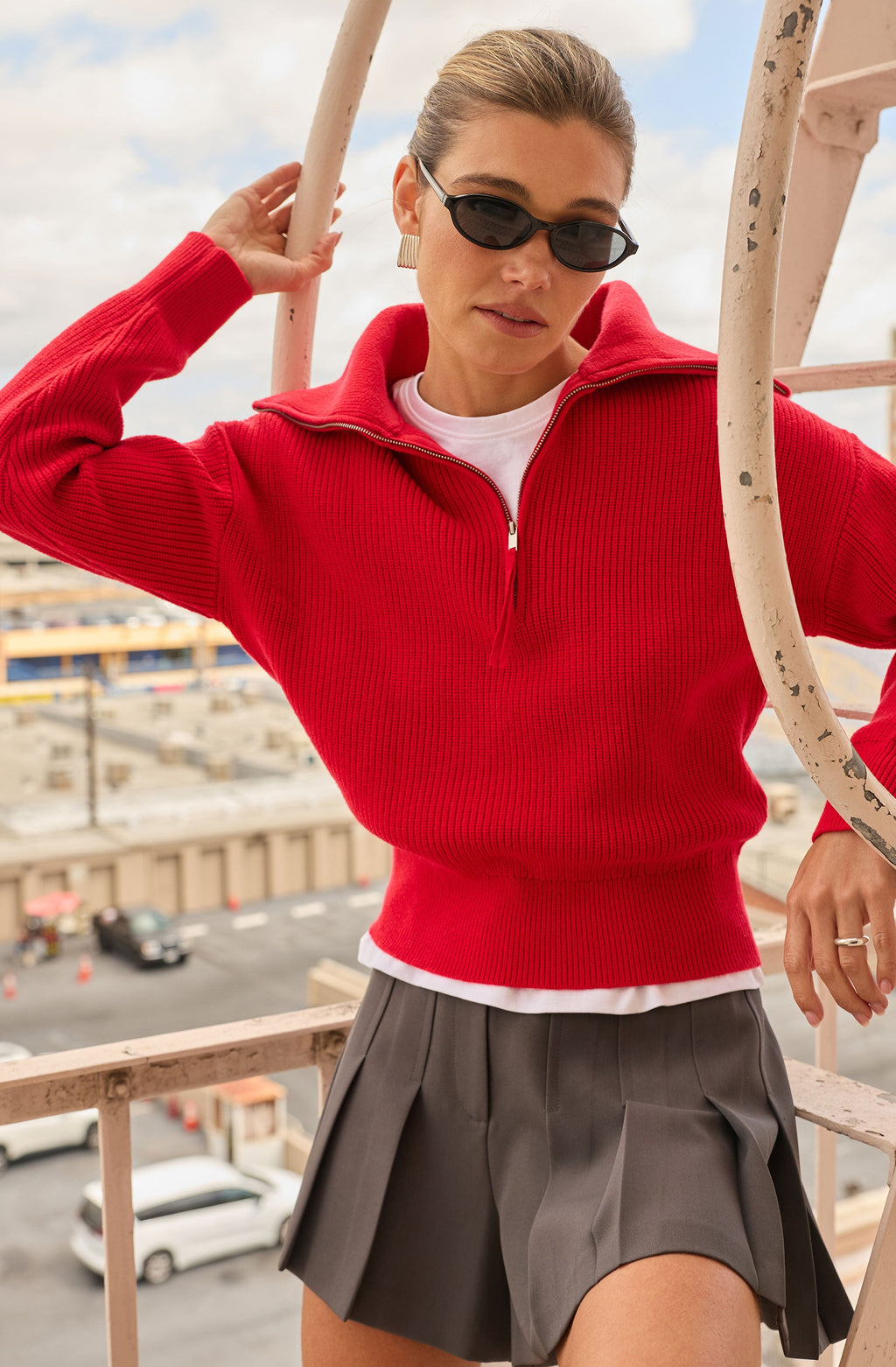 Lucette Quarter Zip Sweater